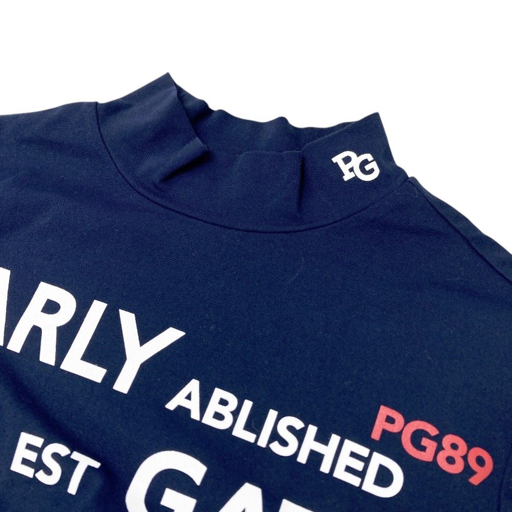 サイズ：0 PEARLY GATES パーリーゲイツ  ハイネック半袖Tシャツ  ネイビー系 [240101464007] ゴルフウェア レディース ストスト サイズ：0 PEARLY GATES パーリーゲイツ ハイネック半袖Tシャツ