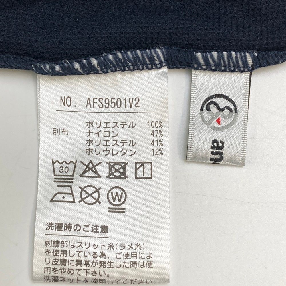 サイズ：L AND PER SE アンパスィ  ハイネック半袖Tシャツ  ネイビー系 [240101502546] ゴルフウェア レディース ストスト サイズ：L AND PER SE アンパスィ ハイネック 半袖Tシャツ