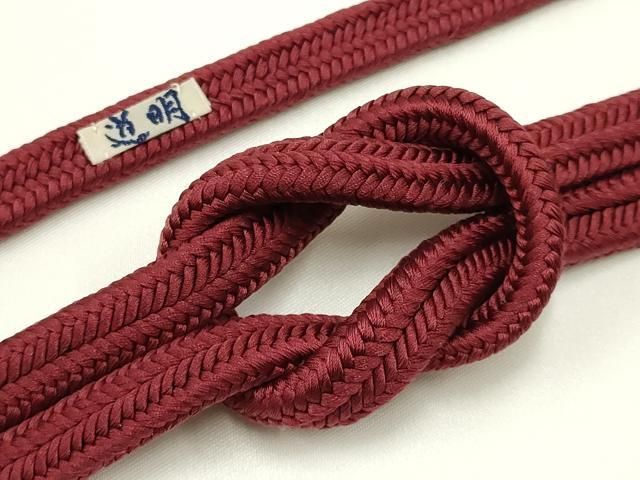 平和屋着物● 上 有職組紐道明 帯締め 冠組 江戸小豆色 宮内庁御用 国立博物館御用 東京芸術大学御用 AABA9984ay