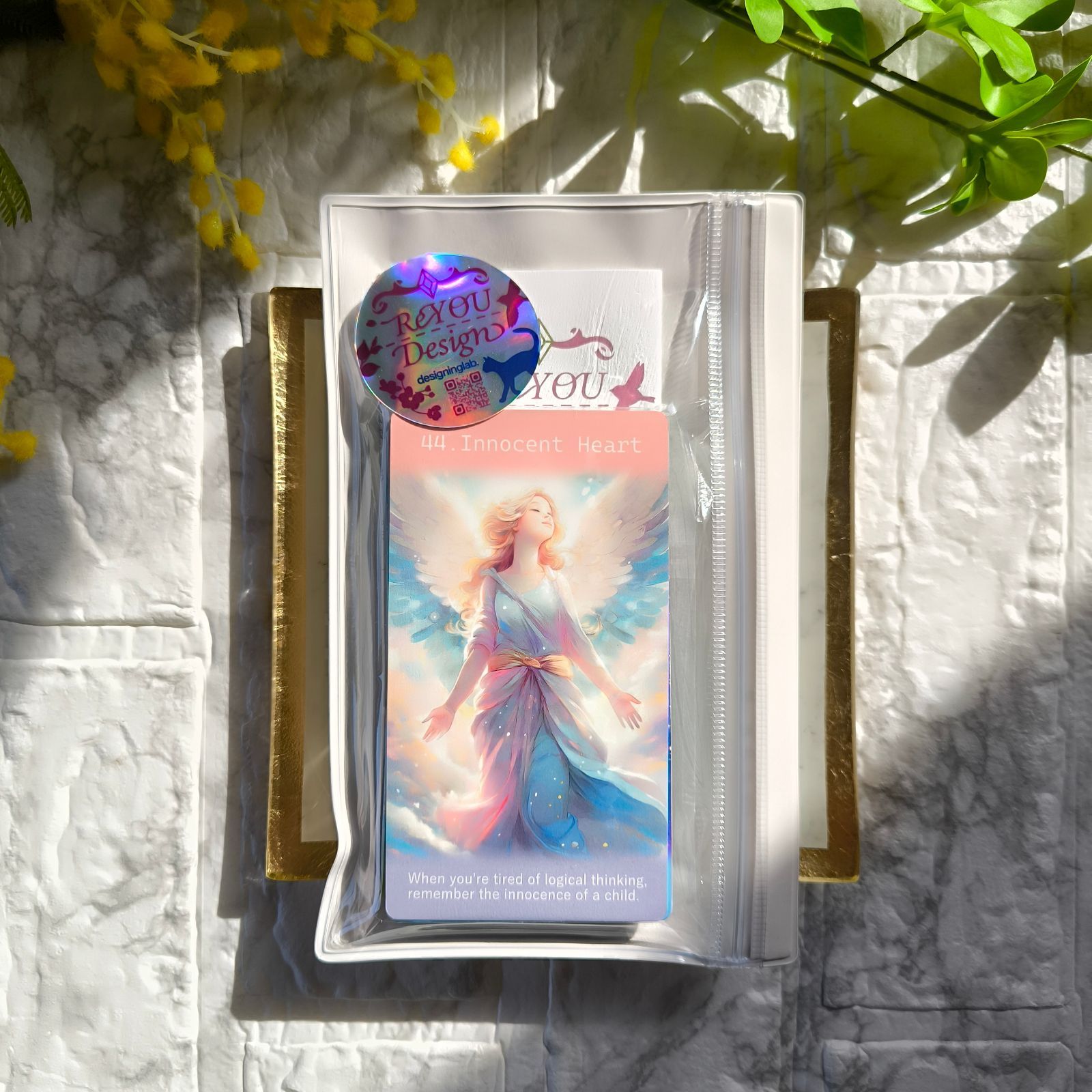 春の新作＊ネオンパステルと光あふれる女神の世界＊心理士が作る44枚組オラクルカード「ReYOU design CARDS」｜あなたのお気に入りの場所でセルフカウンセリング｜前向きで思考整理できるメッセージで疲れた心にリラックスと元気をチャージ｜マット加工版
