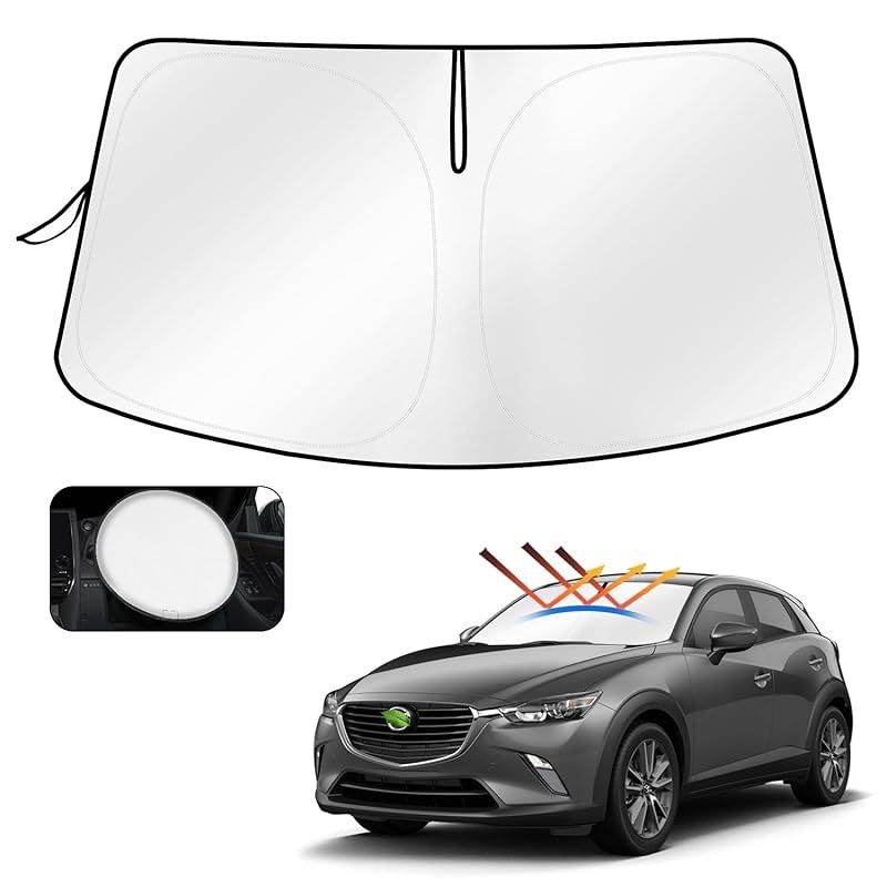 Cartist マツダ CX-3 DK系 フロントサンシェード CX3 2015.2～現行 フロントガラス サンシェード シェードカーテン マルチサンシェード 遮光 シェード 日よけ 車種専用 UVカット 車中泊 カスタムパ