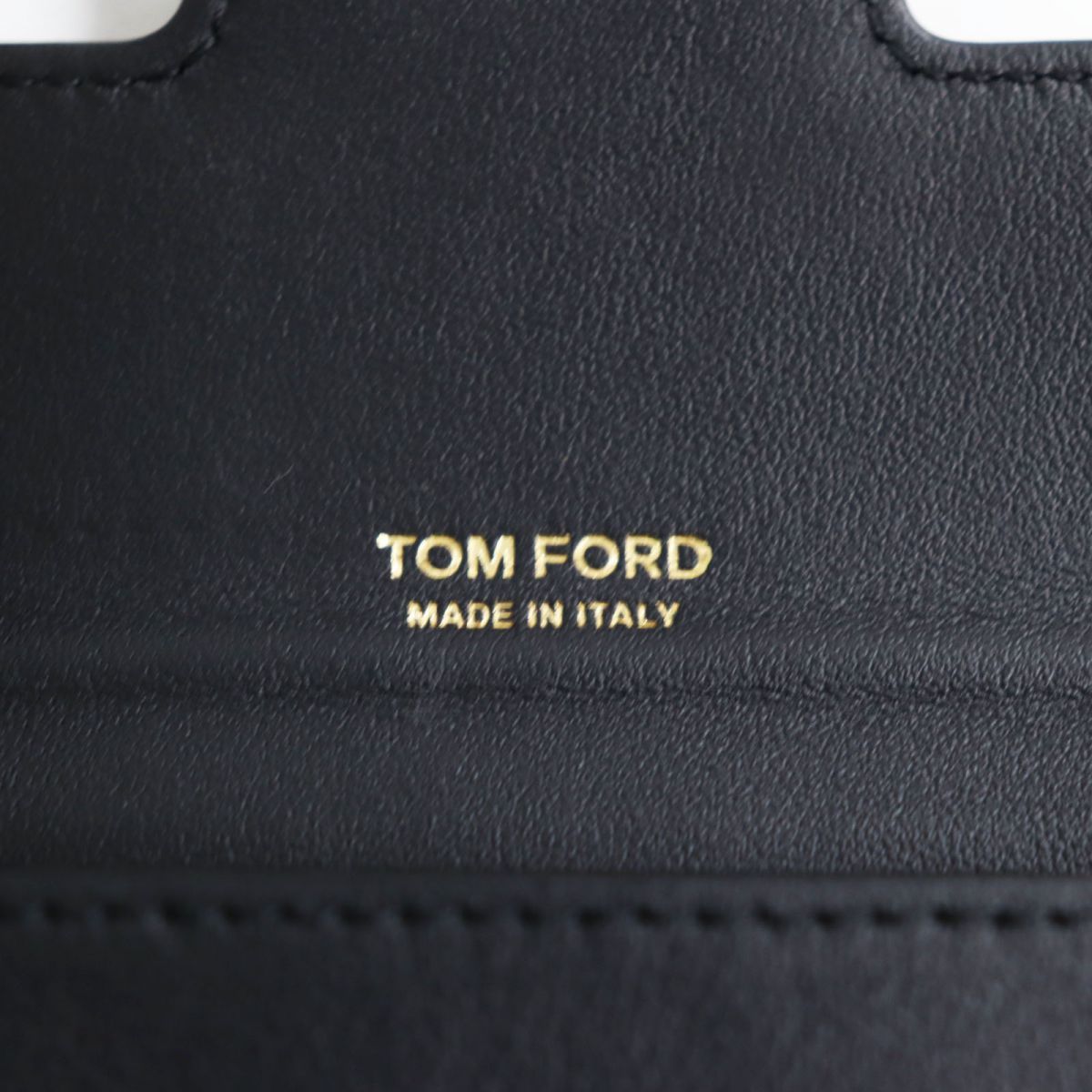 未使用品○TOMFORD トムフォード レザー ロゴ金具入り ロゴデザイン