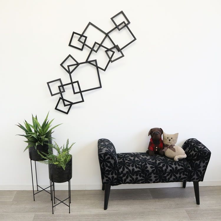 壁飾り アイアン ウォールアートパネル 壁掛け アートフレーム おしゃれ 可愛い ブラック リビング 玄関 壁飾 かわいい ウォールデコ インテリア インテリア雑貨 雑貨 アイアン飾り 四角 アート モダン