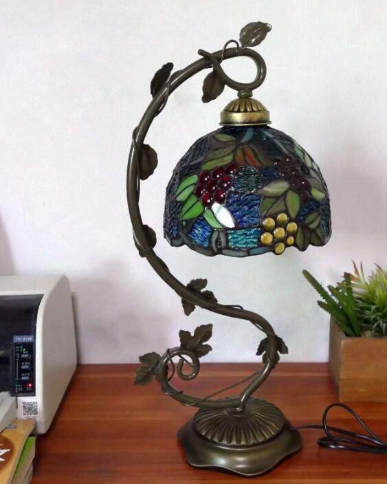 高級感溢れる ステンドグラスランプ アンティーク調 ベスト テーブル