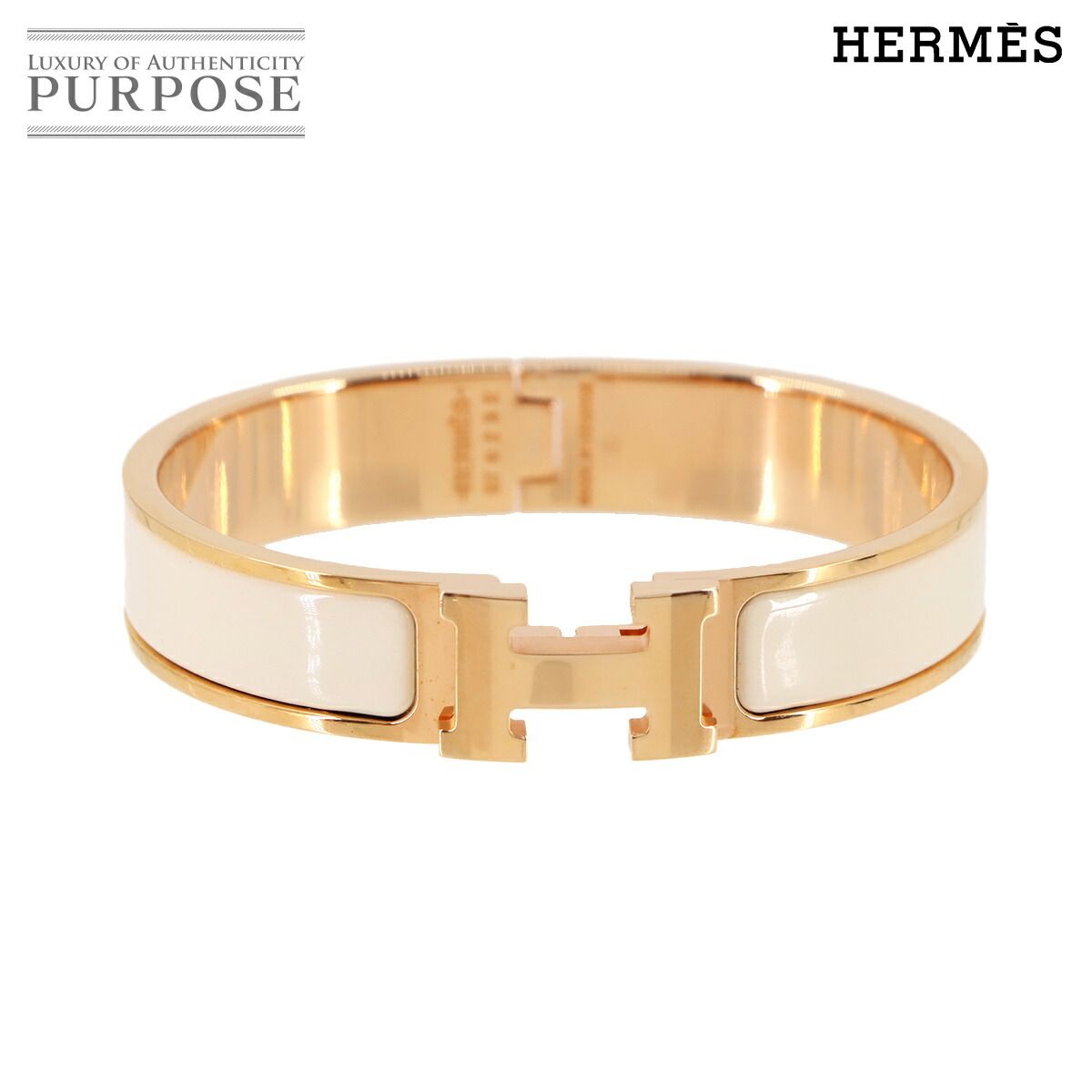 エルメス HERMES クリッククラック PM バングル クレーム ピンクゴールド アクセサリー Clic Clac PM 90275973
