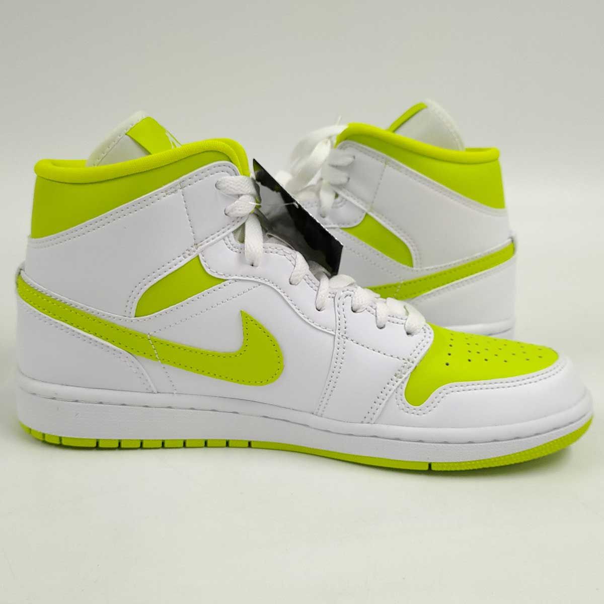 未使用】ナイキ WMNS AIR JORDAN 1 MID White Lime エアジョーダン1 