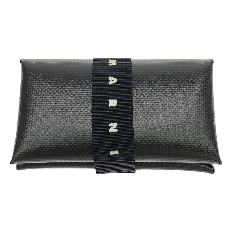 【新品】  MARNI / マルニ | 2024SS | TRIFOLD PVC 三つ折りウォレット | ブラック | メンズ