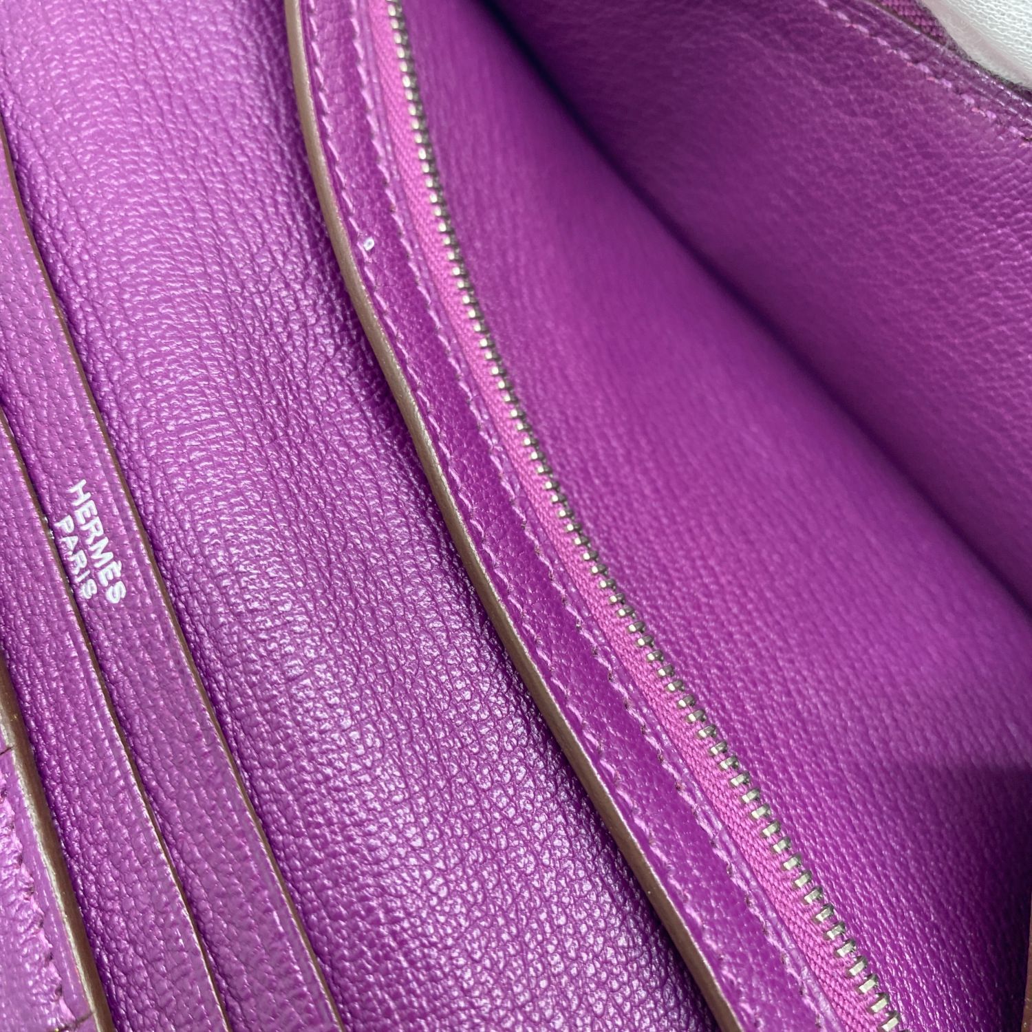 HERMES エルメス ベアンスフレ シェーブル パープル 紫 アネモネ 