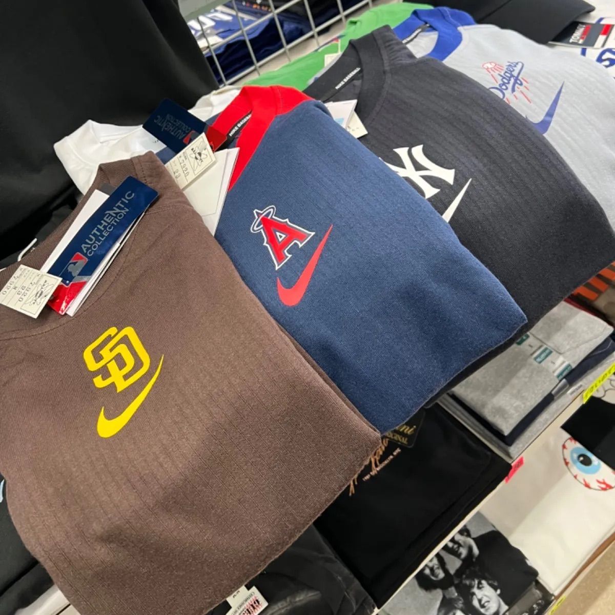 NIKEナイキ●長袖DrifitゲームTシャツパドレス エンゼルス ヤンキース ドジャース M L XL