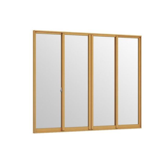 LIXILインプラス リノベーション 引き違い窓 4枚建[複層ガラス] 不透明4mm+断熱クリア3mmガラス：[幅2001〜3000mm×高1401〜1900mm] LIXILインプラス リノベーション 引き違い窓 4枚建[複層ガラス