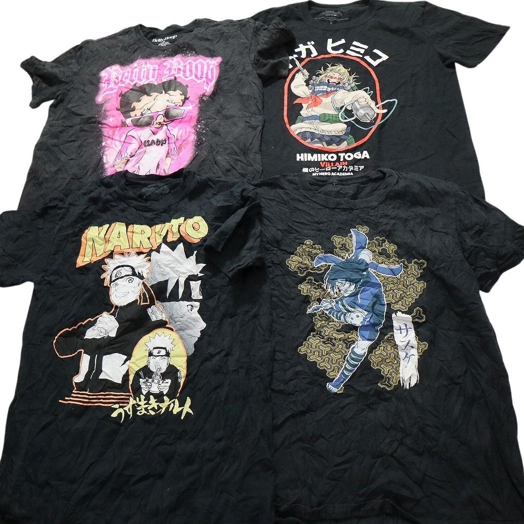 古着卸 キャラクター 半袖Tシャツ 16枚セット メンズ M ナルト ベティちゃん 鬼滅の刃 ライオンキング 古着 NC3870 KARIMZIABAT_FR