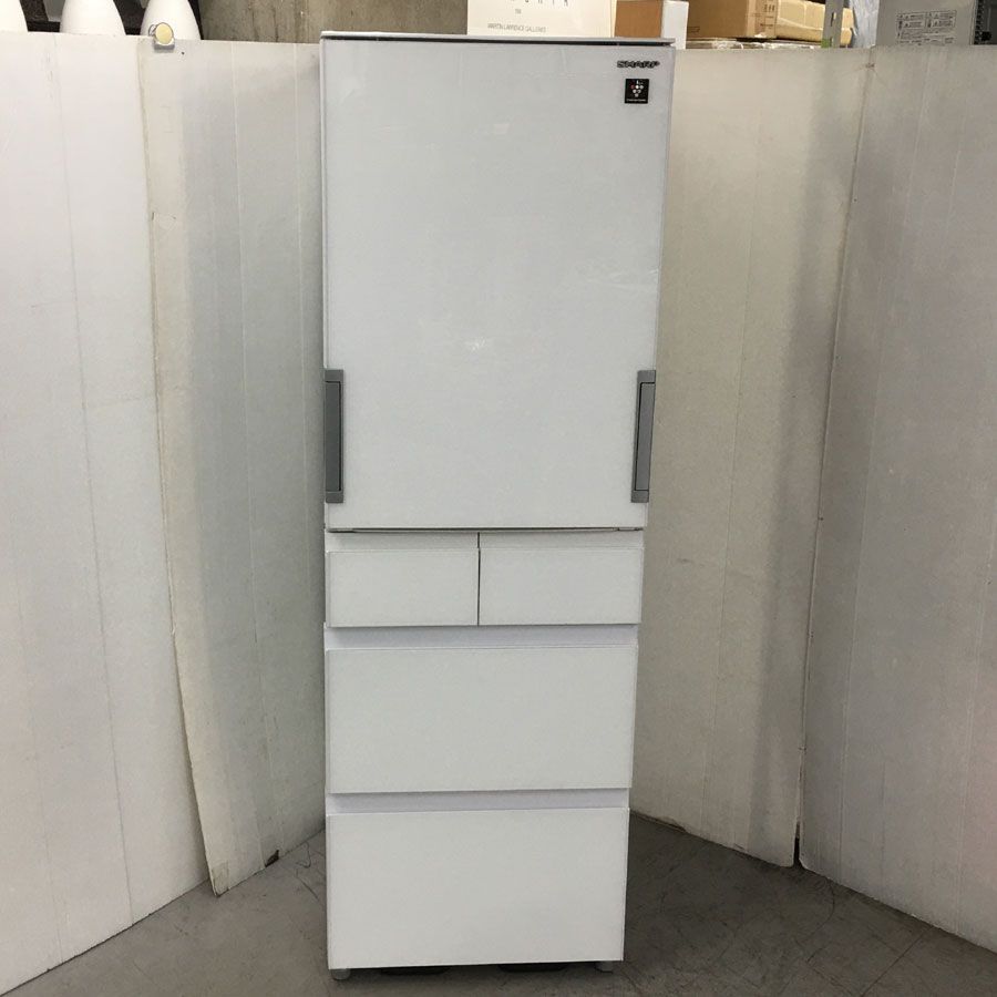 地域 重量商品 SHARP シャープ 冷蔵庫 ホワイト系 SJ-G415H-W 412L 5ドア 左右開きタイプ