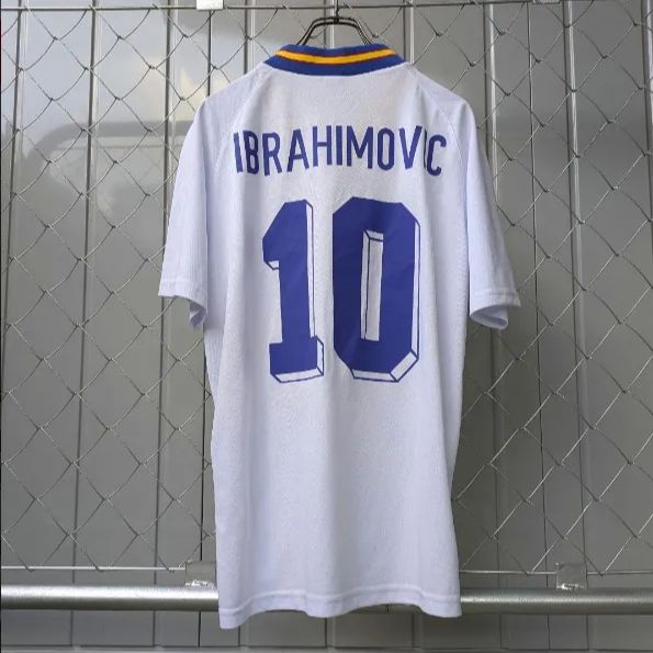 90s adidas イブラヒモビッチ サッカー ユニフォーム ゲームシャツ 白 