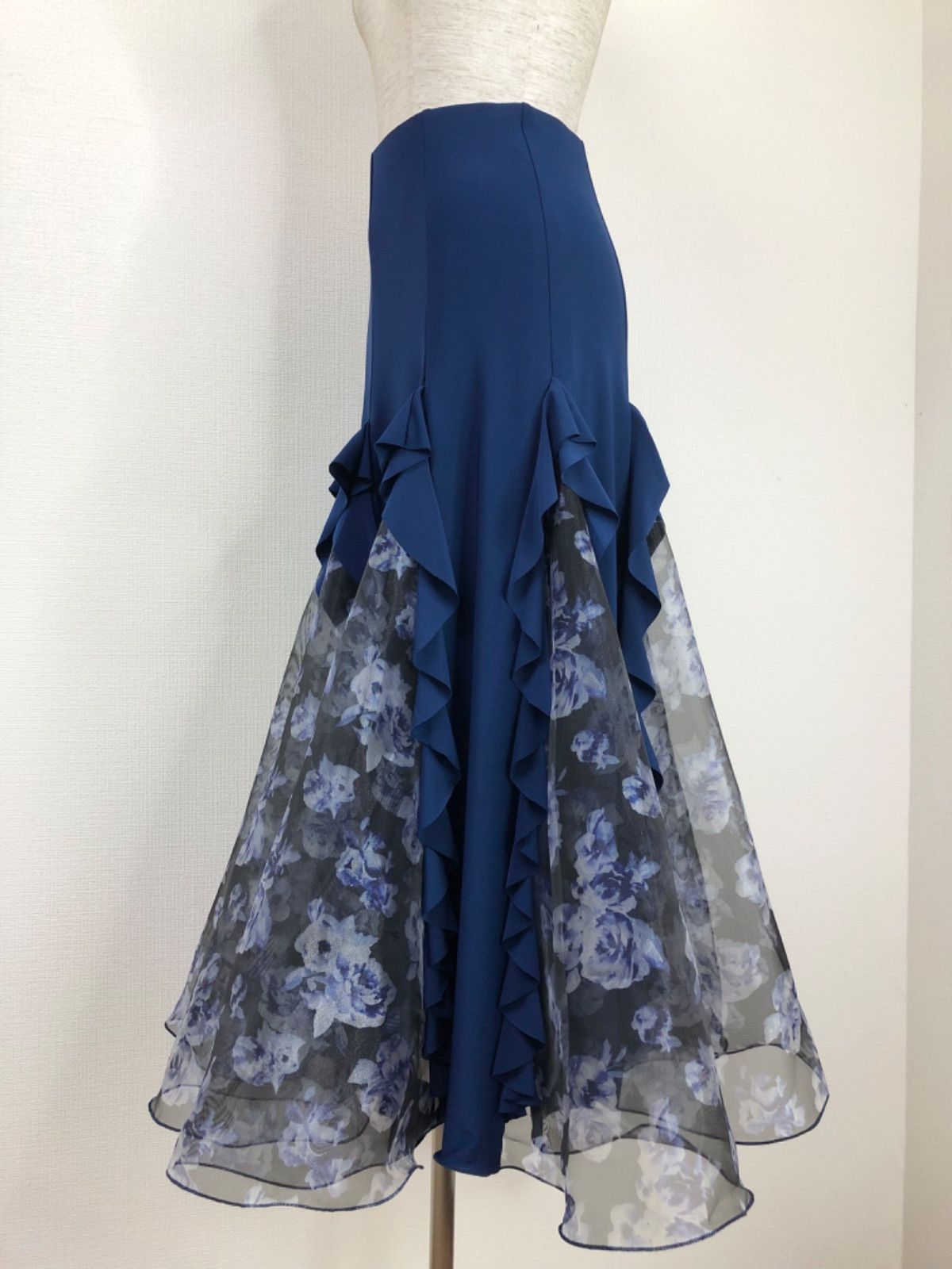 新品》社交ダンス オーガンジー フリルミックス セットアップ