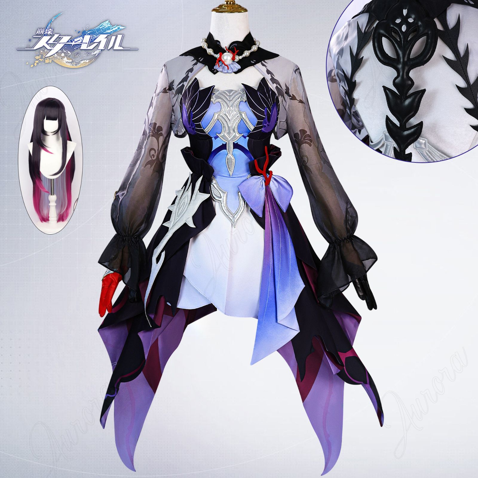 ウィッグ付き 崩壊 スターレイル セイレンス キャラクター靴追加 コスプレ衣装Cosplay 和服 演出服 変装 仮装 日常服 アニメ 祭り 学園祭 文化祭 漫遊展