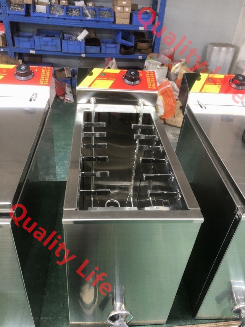 電気ディープフライヤー 大容量 25L 12フック付き 単相 100V 業務用 飲食店 屋台