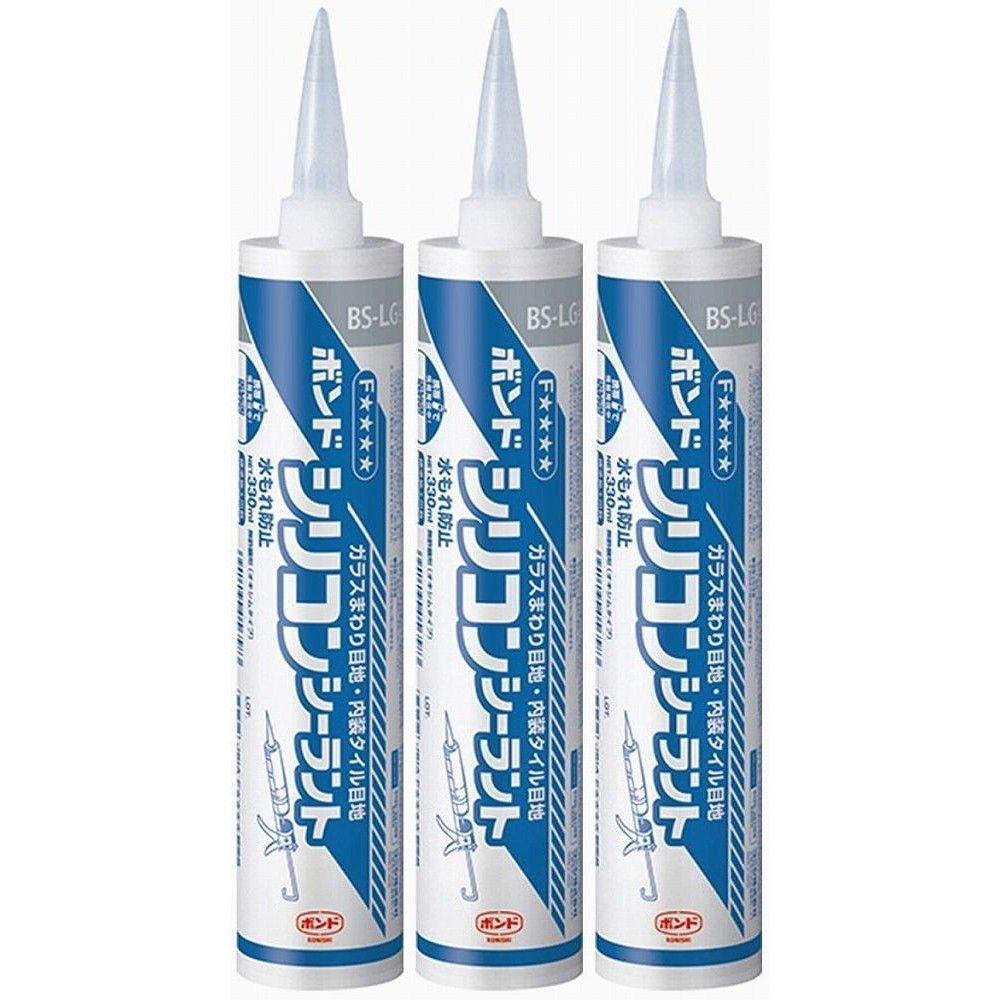 コニシ - ボンド シリコンシーラント ライトグレー(333ml) 3個 コニシ - ボンド シリコンシーラント ライトグレー(333ml) 3個