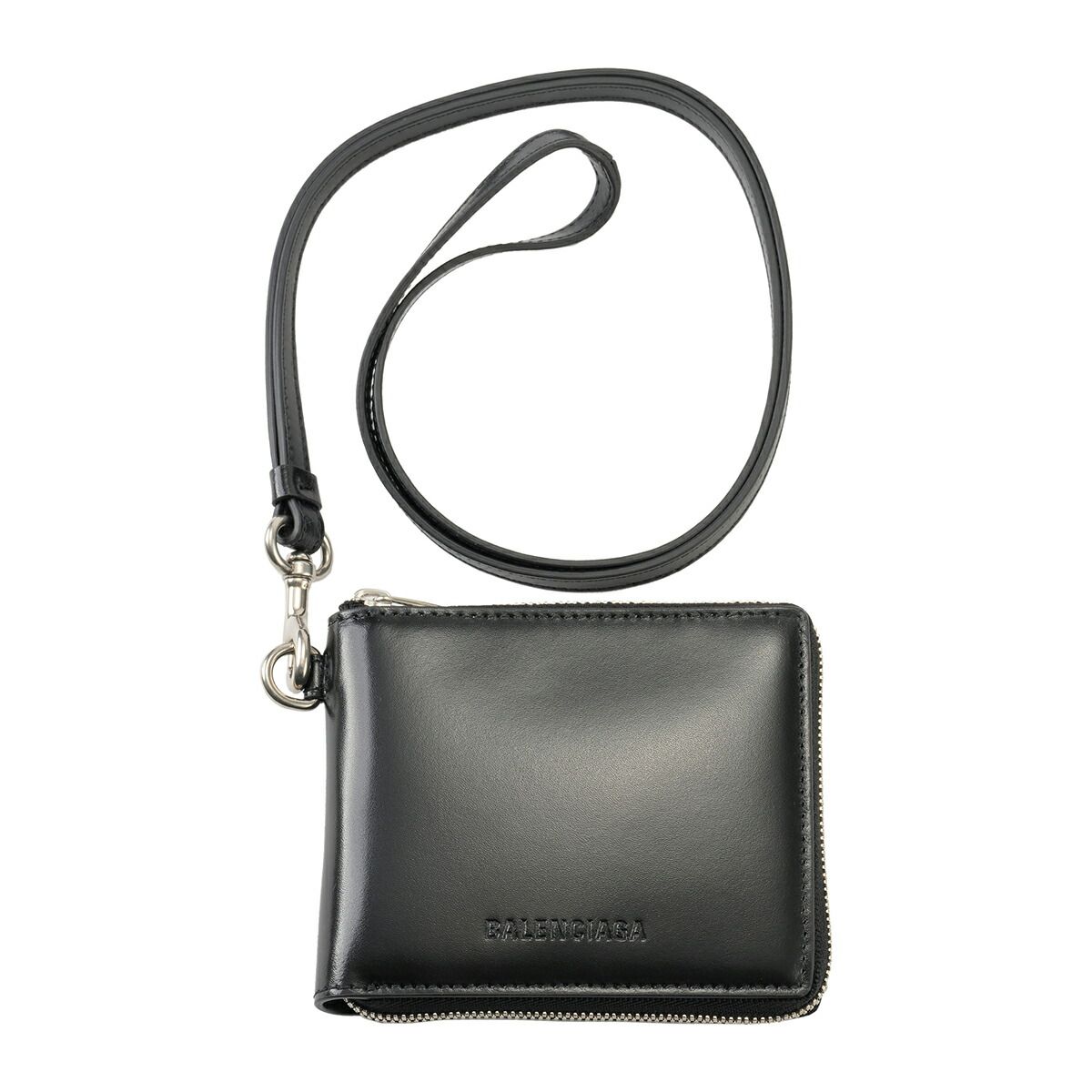 新品 バレンシアガ BALENCIAGA 2つ折り財布 エッセンシャル ブラック 