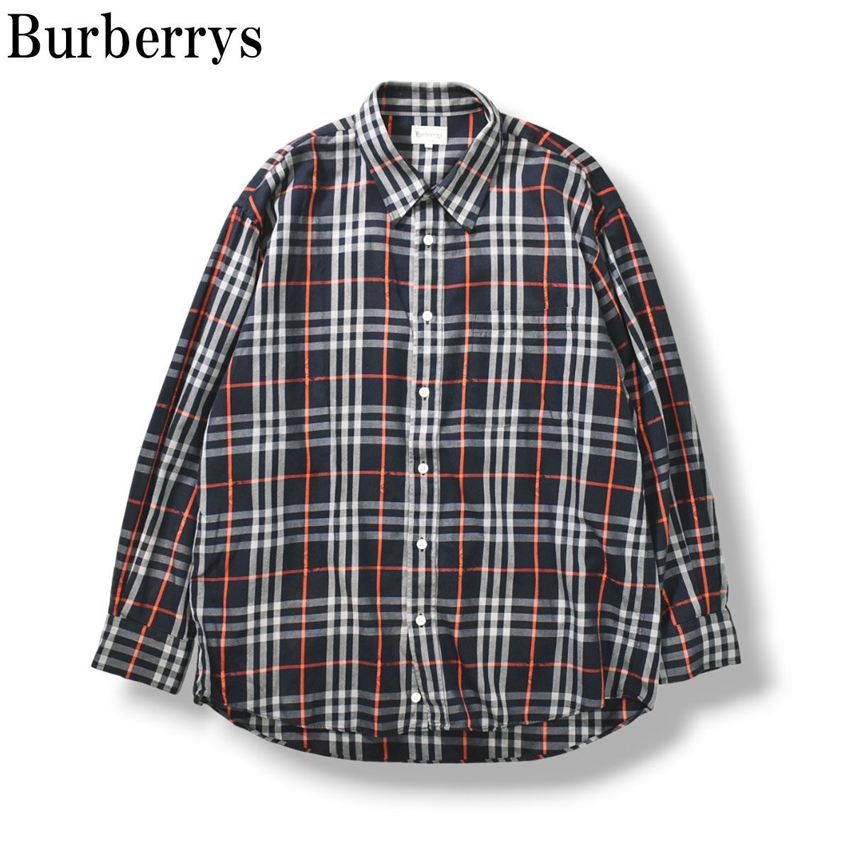 英国製 90s Burberrys バーバリー ポロシャツ 長袖 ノバチェック