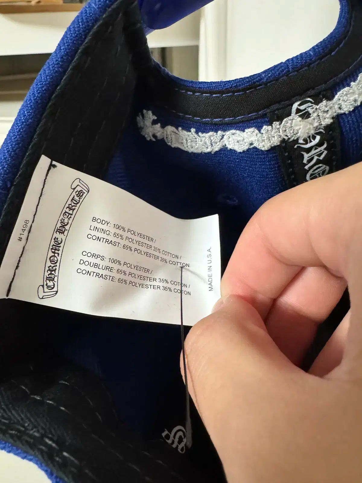 CHROME HEARTS クロムハーツ ロゴ 6パネル ベースボール キャップ ブルー