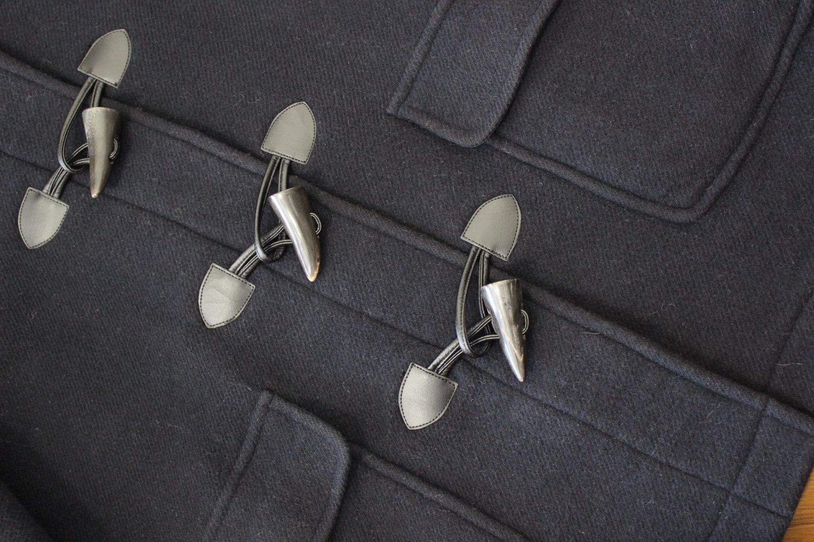 69【美品】イーストボーイ ダッフルコート 11 ネイビー 紺 L 裏