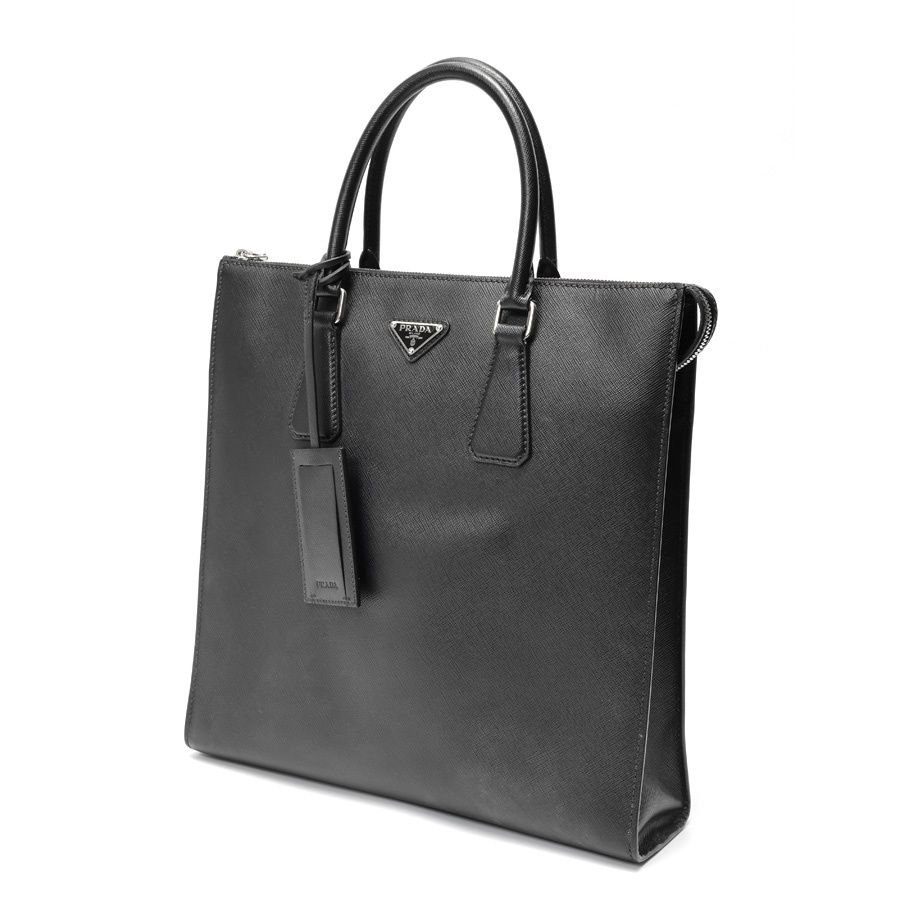 プラダ | PRADA トライアングル ロゴ サフィアーノレザー トートバッグ 2VG079 レザー ブラック 商品番号 K-159155
