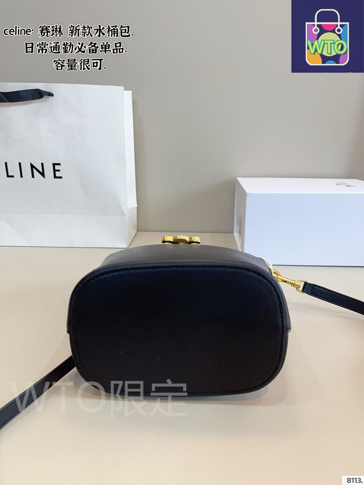 今日特価】CELINE Triomphe Bucket Bag セリーヌ トリオンフ