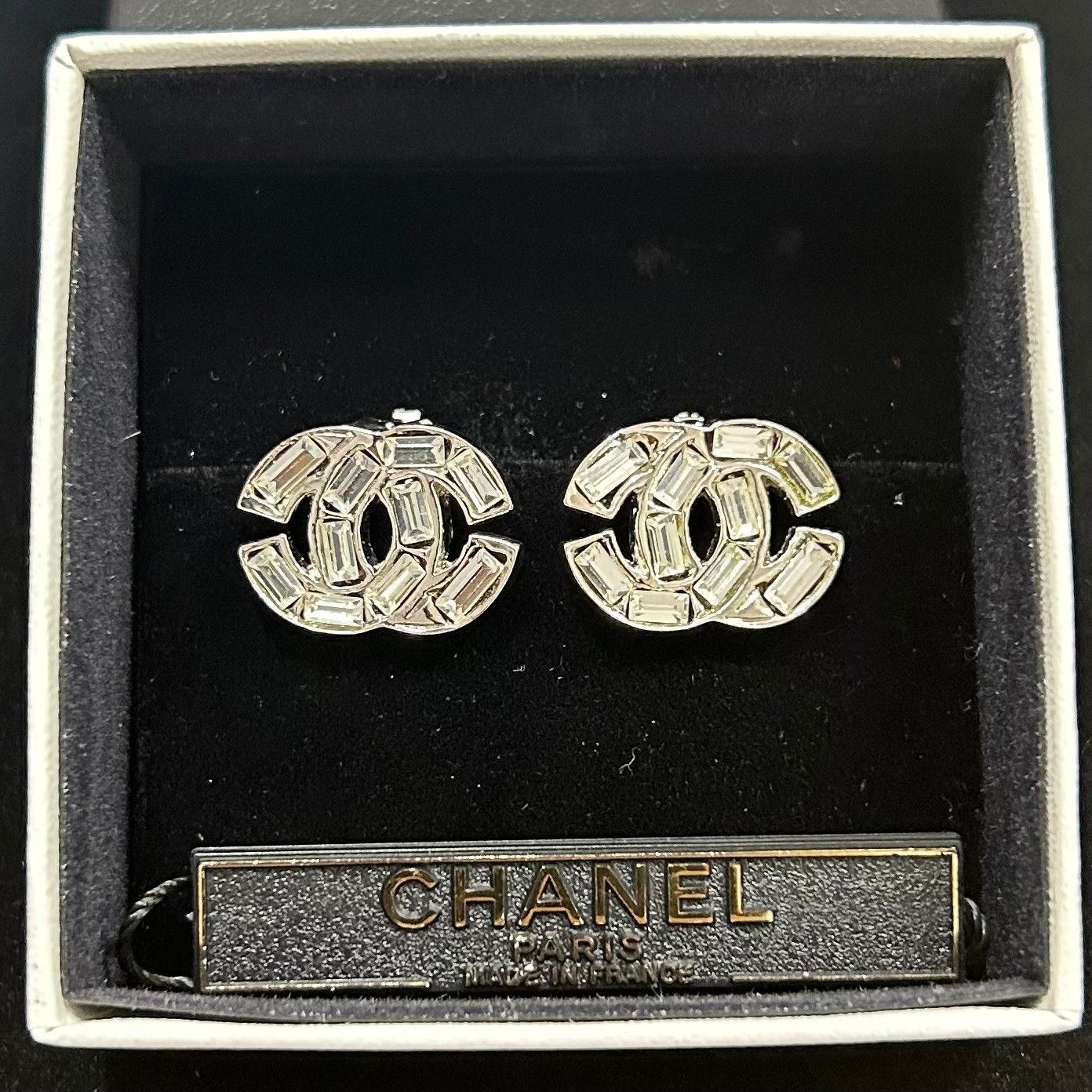 CHANEL (シャネル) ココマーク ピアス 両耳 01 P シルバー ライン