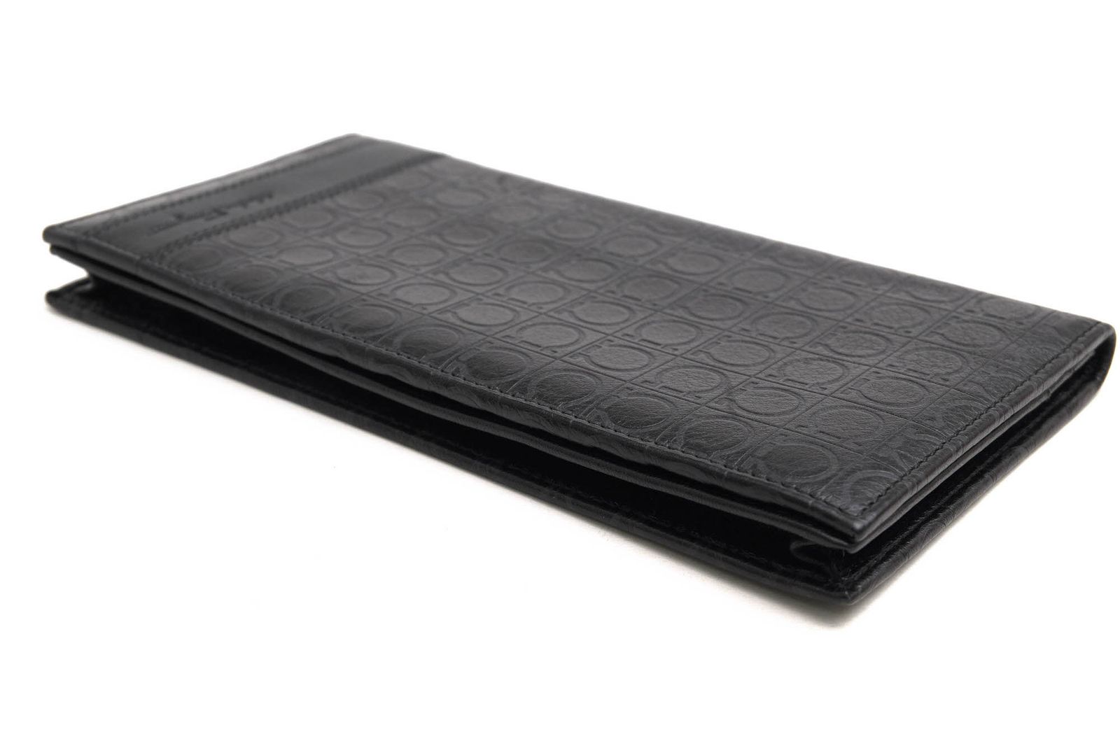 Salvatore Ferragamo】黒 レザー 長財布 R Salvatore Ferragamo
