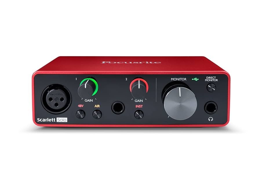 WJ20 ♥ Focusrite フォーカスライト Scarlett Solo 第3世代 2イン2アウト USB オーディオインターフェース 音響 アンプ