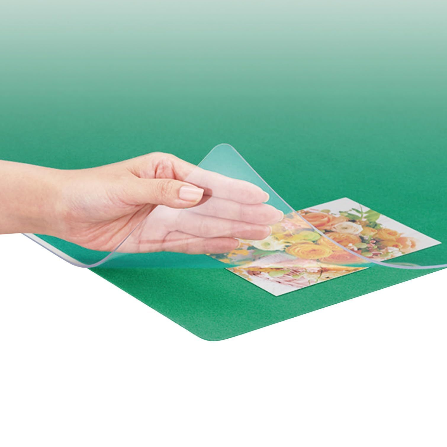 Size 900×620mm_Style ダブルタイプ 下敷付 プラス デスクマット 片面非転写 光沢 厚手 下敷付 900×620mm 7号 40-999