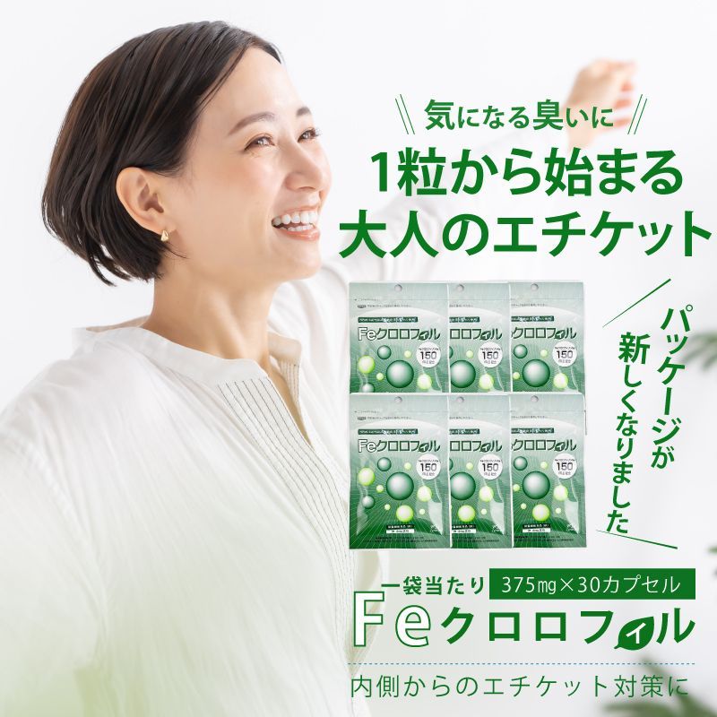 Feクロロフィル ×６袋セット サプリメント 栄養機能食品 鉄 イヌリン