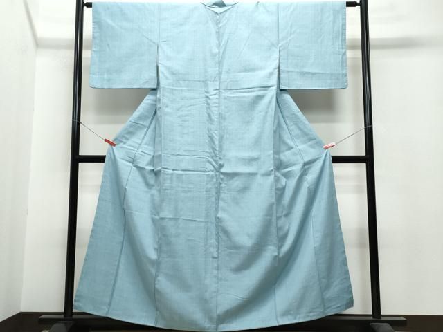 平和屋着物○本場結城紬 重要無形文化財 湊鼠色 正絹 逸品 CAAS8492vf