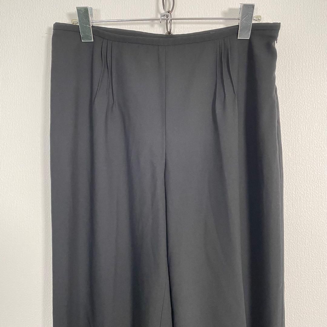 ARMANI COLLEZIONI ウールギャバジン ワイドスラックス イタリー製 未使用タグ付き ARMANI COLLEZIONI ワイドスラックス