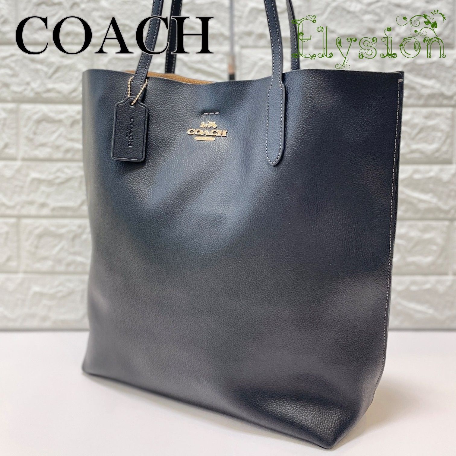 コーチ　COACH トートバッグ　ブラック　大容量　縦長　レザー　肩掛け COACH コーチ トートバッグ メンズ レディース 2way 肩がけ レザー