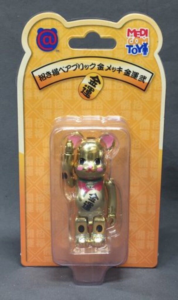MEDICOM TOY BE@RBRICK 招き猫ベアブリック 金メッキ 金運弐 100