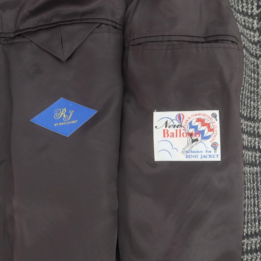 中古】リングヂャケット RING JACKET ツイードウール チェック  