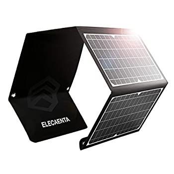 【】 ELECAENTA 30W ソーラーチャージャー 3USBポート PD18W QC3.0急速充電 オートリトライ機能付き ソーラーパネル 折りたたみ式 薄型超軽量
