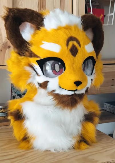 着ぐるみヘッド 虎 NO.384 オレンジ色 全頭ヘッド ケモノ ファースーツ ぬいぐるみ コスプレ コスチューム kigurumi