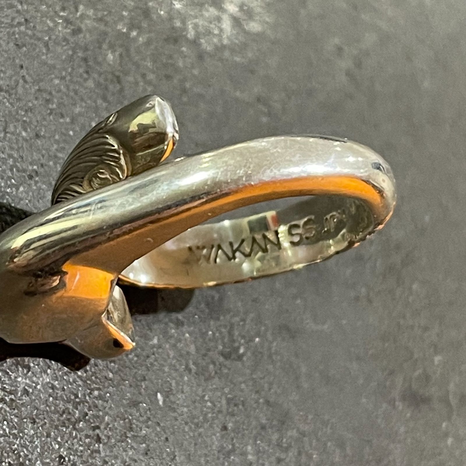 定価22000円 WAKAN SILVER SMITH Horse ring arabesqu R-079 ホース
