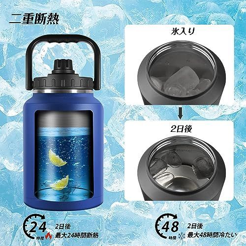 色: ブラックA】KollyKolla アウトドア 水筒 1900ml 直飲み www