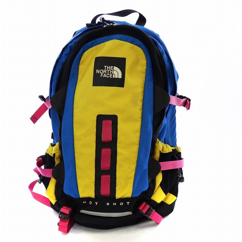 ザノースフェイス THE NORTH FACE HOT SHOT SE ホットショット リュックサック バックパック アウトドア 登山 ロゴ ナイロン  青 ブルー 黄色 イエロー マルチカラー NM07000 /AQ - メルカリ