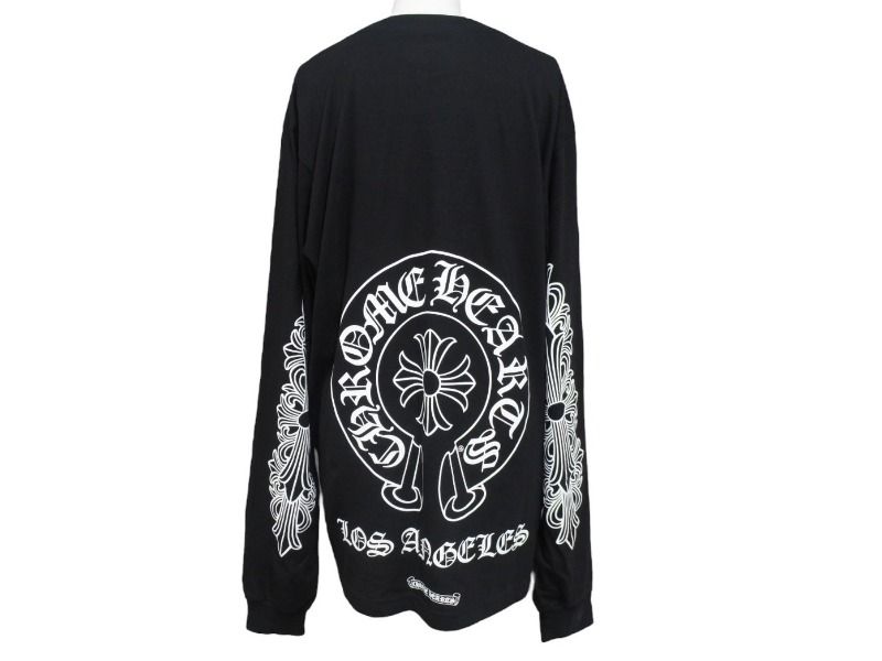 Chrome Hearts - 極美品 CHROME HEARTS クロムハーツ ホースシュー 長袖Tシャツ ロングスリーブ ロサンゼルス限定 ブラック サイズL 中古 4b004904 極美品 CHROME HEARTS クロムハーツ ホースシュー 長袖Tシャツ