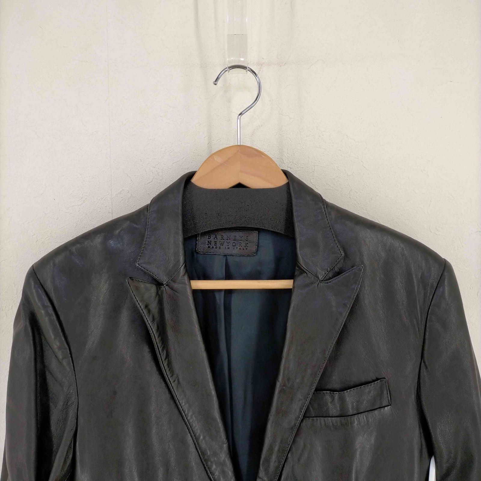 バーニーズニューヨーク BARNEYS NEWYORK レザーテーラードジャケット