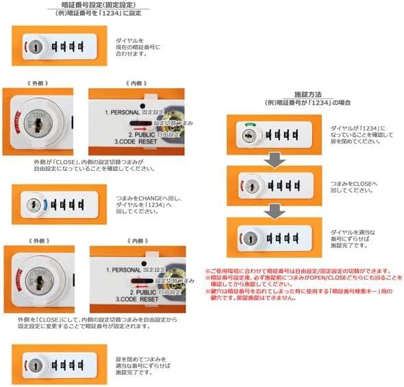 鍵付き