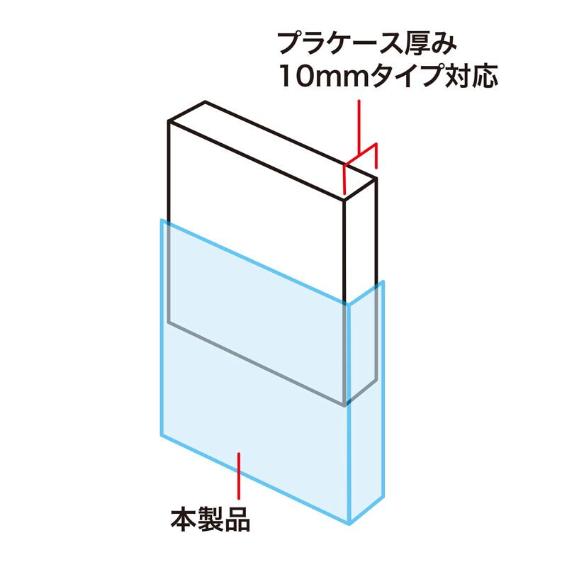 サンワサプライ プラケース保護袋 10mmサイズ用 FCD-PT30N （1点）