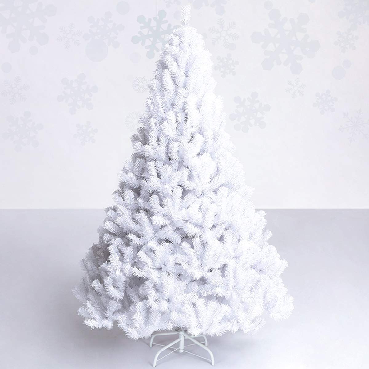 Costway クリスマスツリー 240cm 白 ホワイト 1138本枝 ヌード