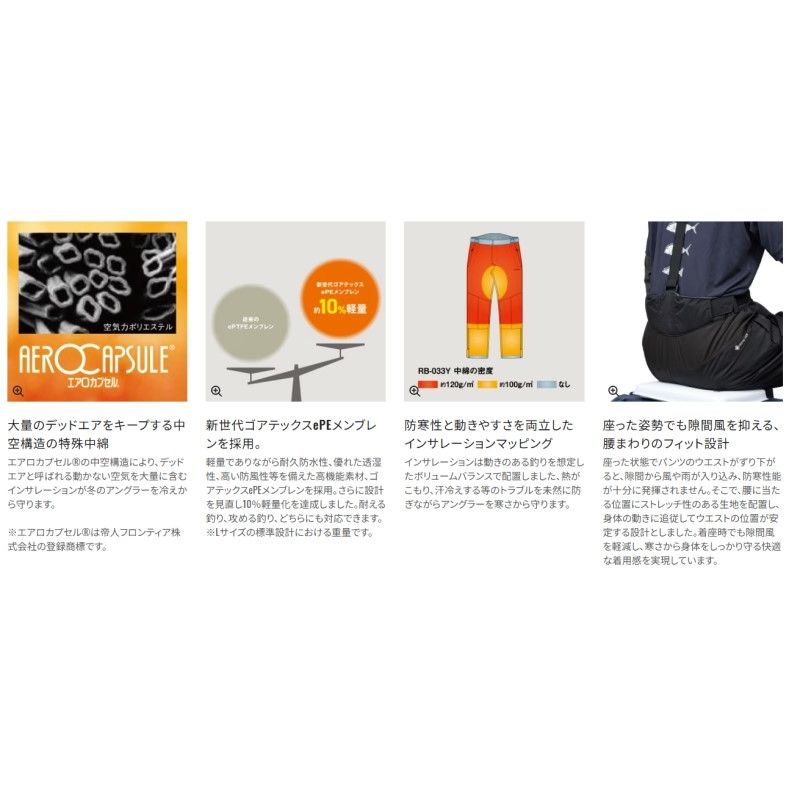 RB 033 Y ゴアテックス インサレーション パンツ 05 L ブラック 防寒着 防寒ウェア