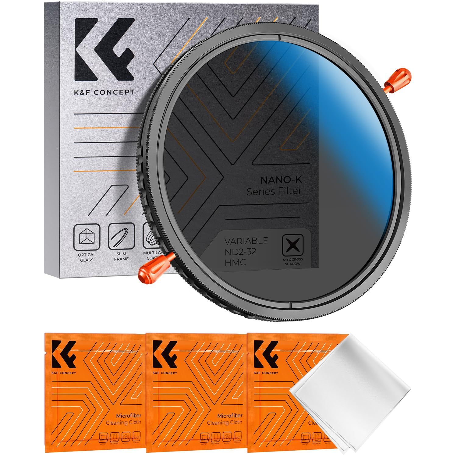 K-F CONCEPT 67mm ND2-32-CPLフィルター 多機能フィルター 2in1 一枚二役 減光 偏光効果 18層ナノコーティング 可変ND 偏光 減光量調整 反射除去 NANO-Kシリーズ