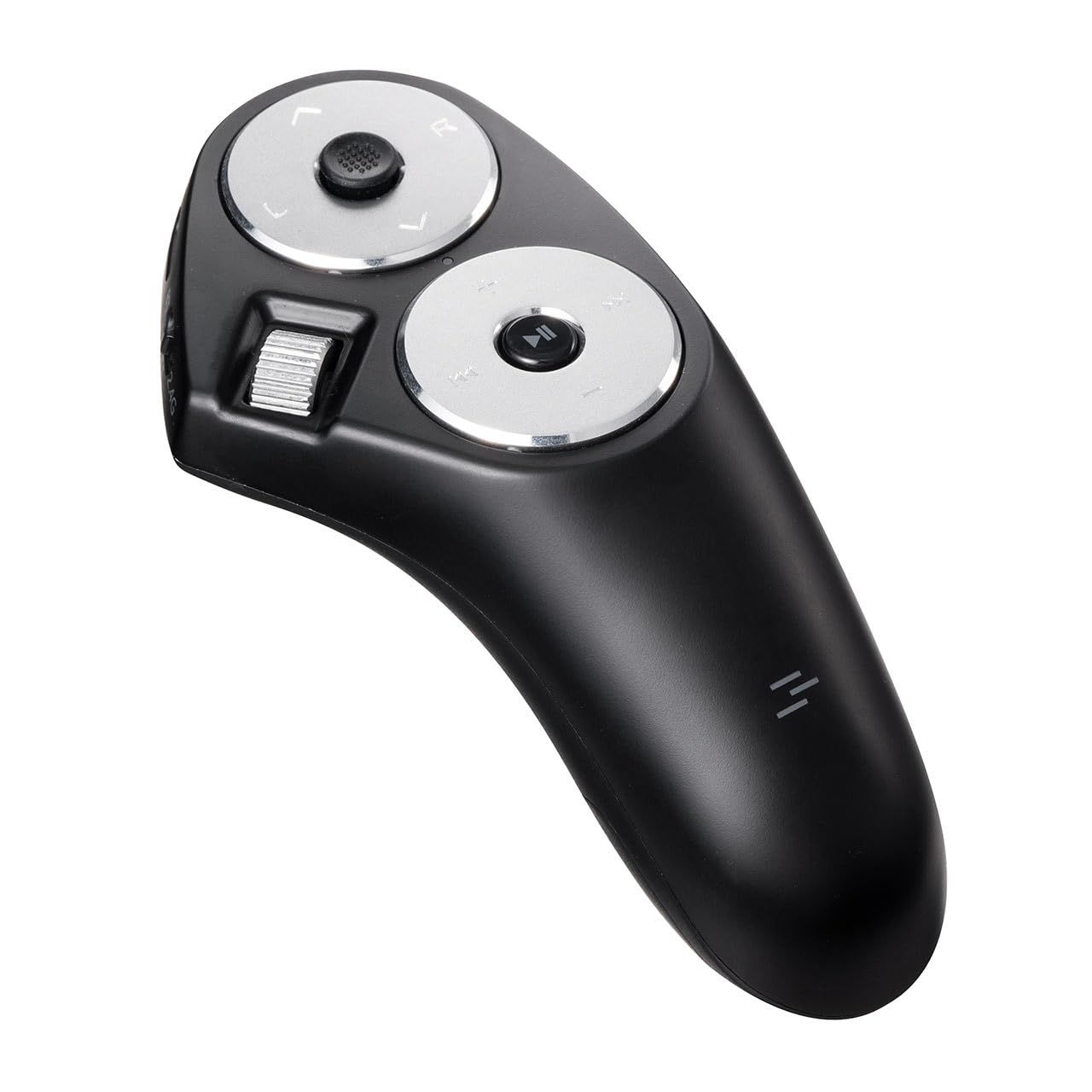 サンワダイレクト 空中マウス メディアコントロールボタン搭載 Bluetooth 無線 スティック操作 充電式 プレゼン 片手 ごろ寝マウス ハンディ リモコンマウス 400-MAWBT204BK